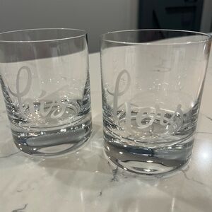 Kate Spade Lenox His & Hers Double Old-Fashioned Glasses